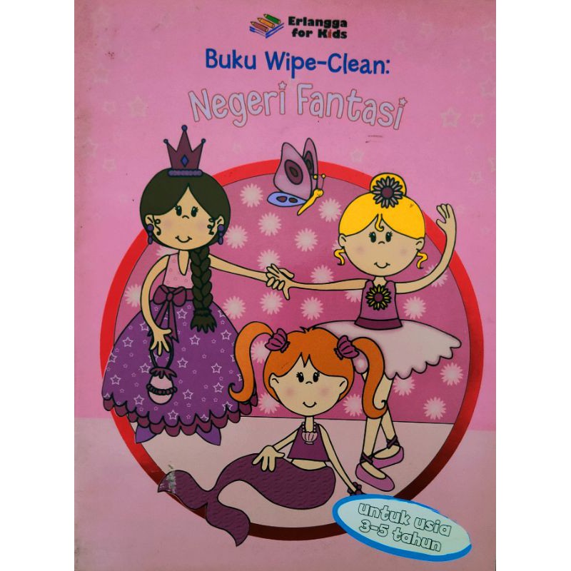 Erlangga For Kids - Buku Wipe Clean : Negeri Fantasi