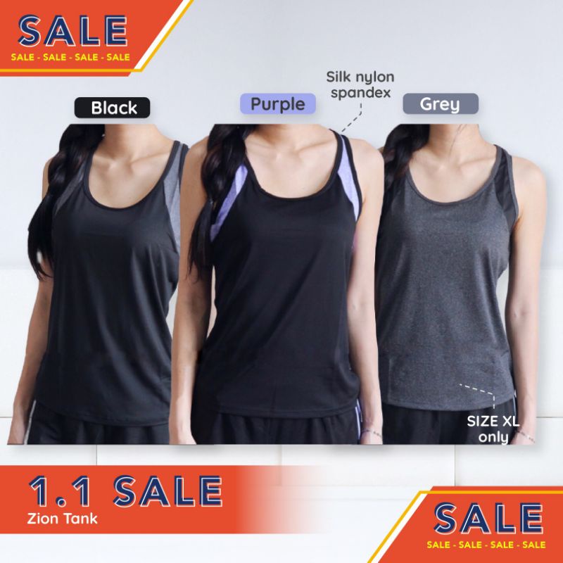 ZION BASIC TANK / Baju Zumba Original/ Baju Senam Murah