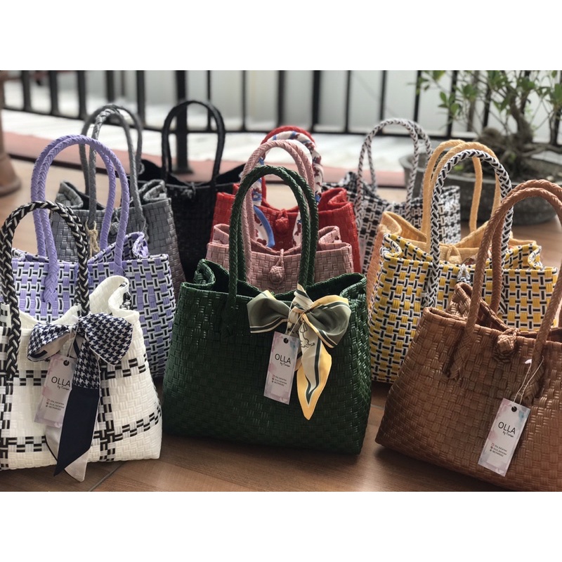 Termurah Tas Jali Premium Tas anyaman premium  M petty 28*15*22 PITA DI JUAL TERPISAH beli 10 free 1