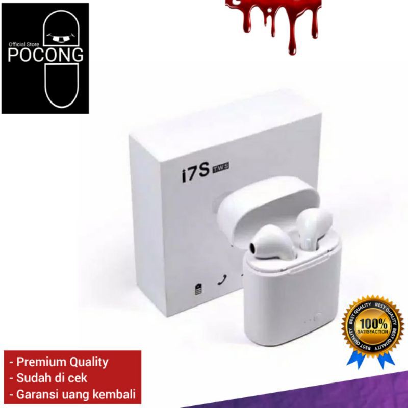 Headset bluetooth i7s tws twins 2 telinga-1