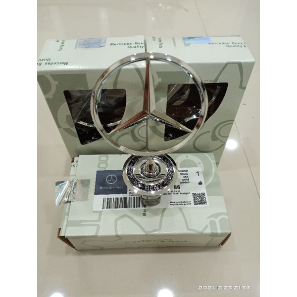 Emblema 44 Mm Stella Cofano Logo Per Fit Mercedes-Benz W202 W203 - Foto 4