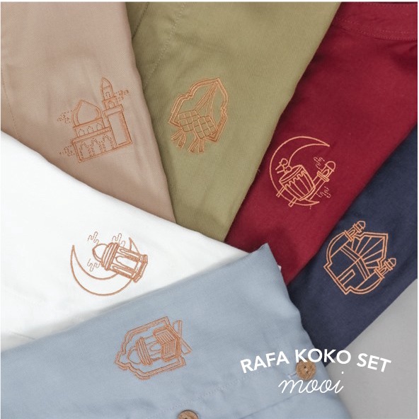 Mooi RAFA KOKO Set Baju Setelan Anak Laki Lebaran / Mooi Raya Collection