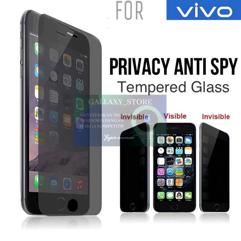 VIVO ANTI SPY / TEMPERED GLASS / SCREEN GUARD/ TG / PELINDUNG LAYAR VIVO V15/V20/V21 5G/Y19/Y17/Y12/Y15/Y11/V9/V17pro/Y20/Y20s/Y50/Y30 v23e Y15S y75s y21a y01 y35 y16 y02 y02s y22s y36 v27e y27