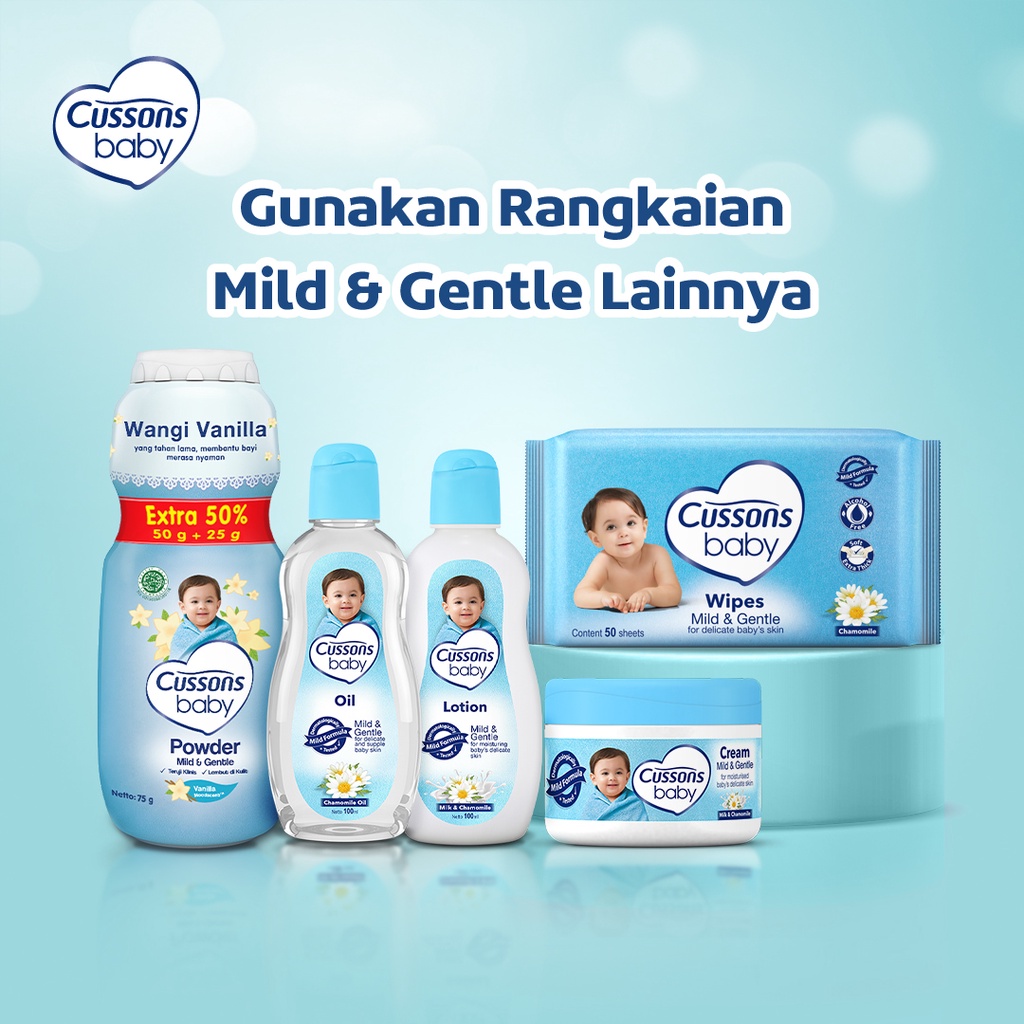 ★ BB ★ Cussons Baby Hair &amp; Body Wash Mild &amp; Gentle - Sabun Bayi 2in1 100ml + 100ml