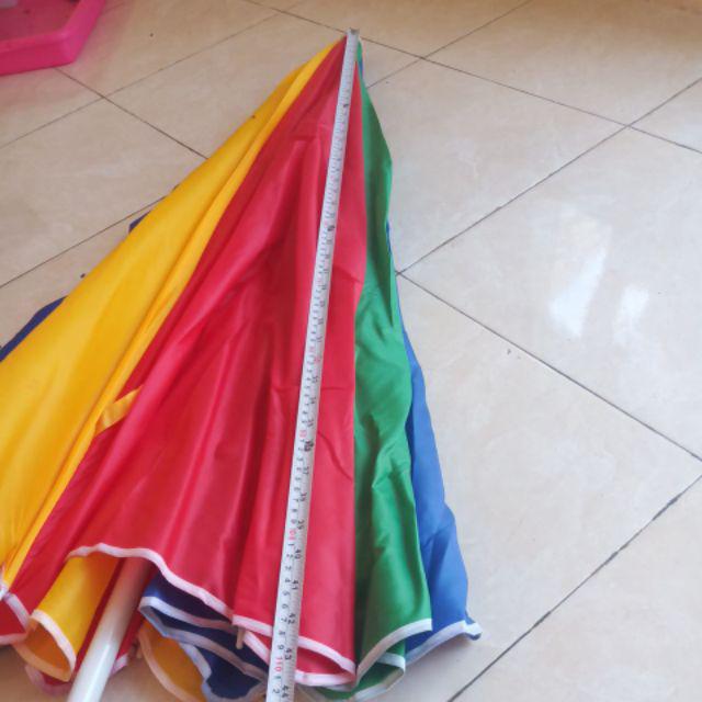 Payung Pantai Warna Pelangi Taman Cafe Tenda Pkl Lapak Jualan Dagang - Payung Tenda Parasol 240 Cm