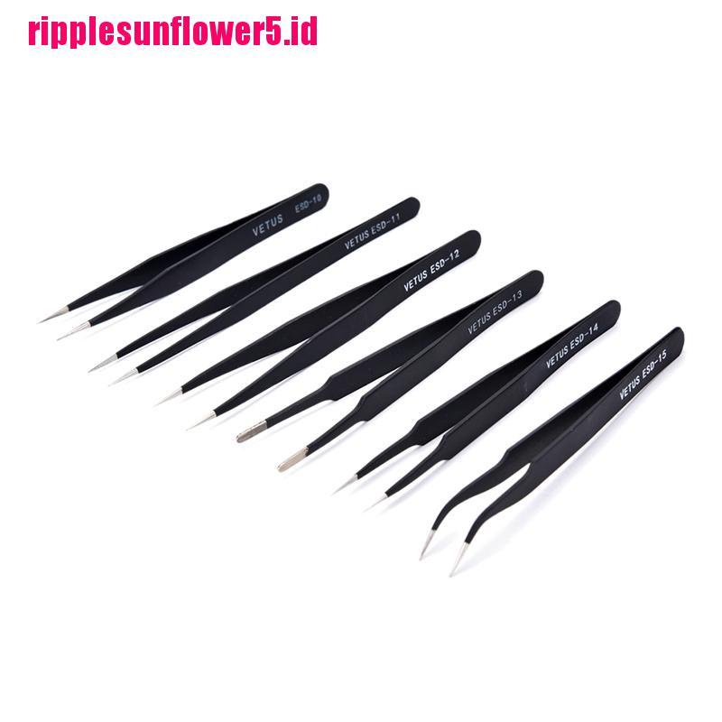 6pcs ESD Presisi Anti Statis Bahan Stainless Steel