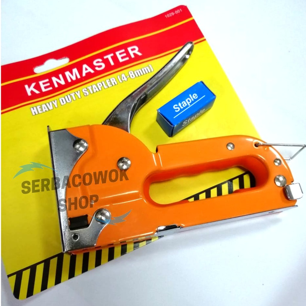 Gun Tacker Stapler Mesin Staples Jok Tembak Stapler 4-8mm Kenmaster