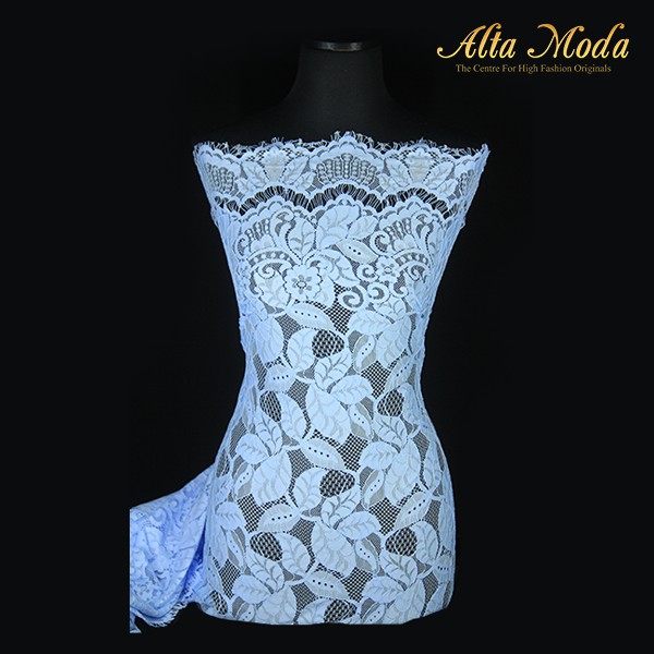 

Alta Moda Brokat Semi Perancis Parsley Daun Renda Putih Snow (2.5M)