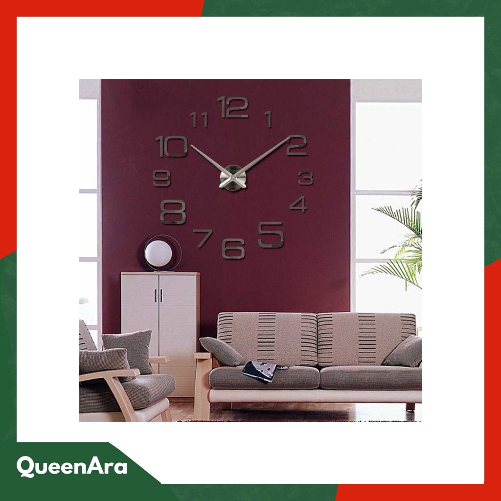 Jam Dinding Besar DIY Giant Wall Clock 90cm Model Numeral - DIY-10