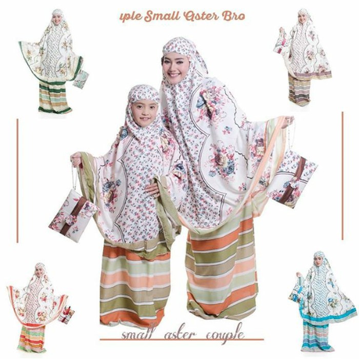 MY MUKENA BALI ANAK TK BAHAN RAYON MOTIF BUNGA ASTER KECIL - TURQUOISE