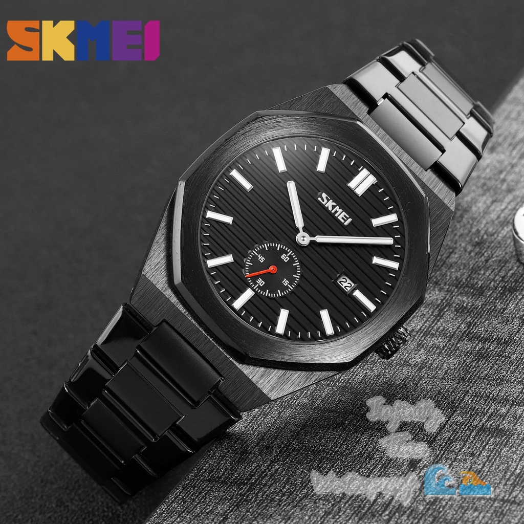 Jam Tangan Cewek Skmei 9262 Analog Rantai Stainless Kualitas Original Waterproof