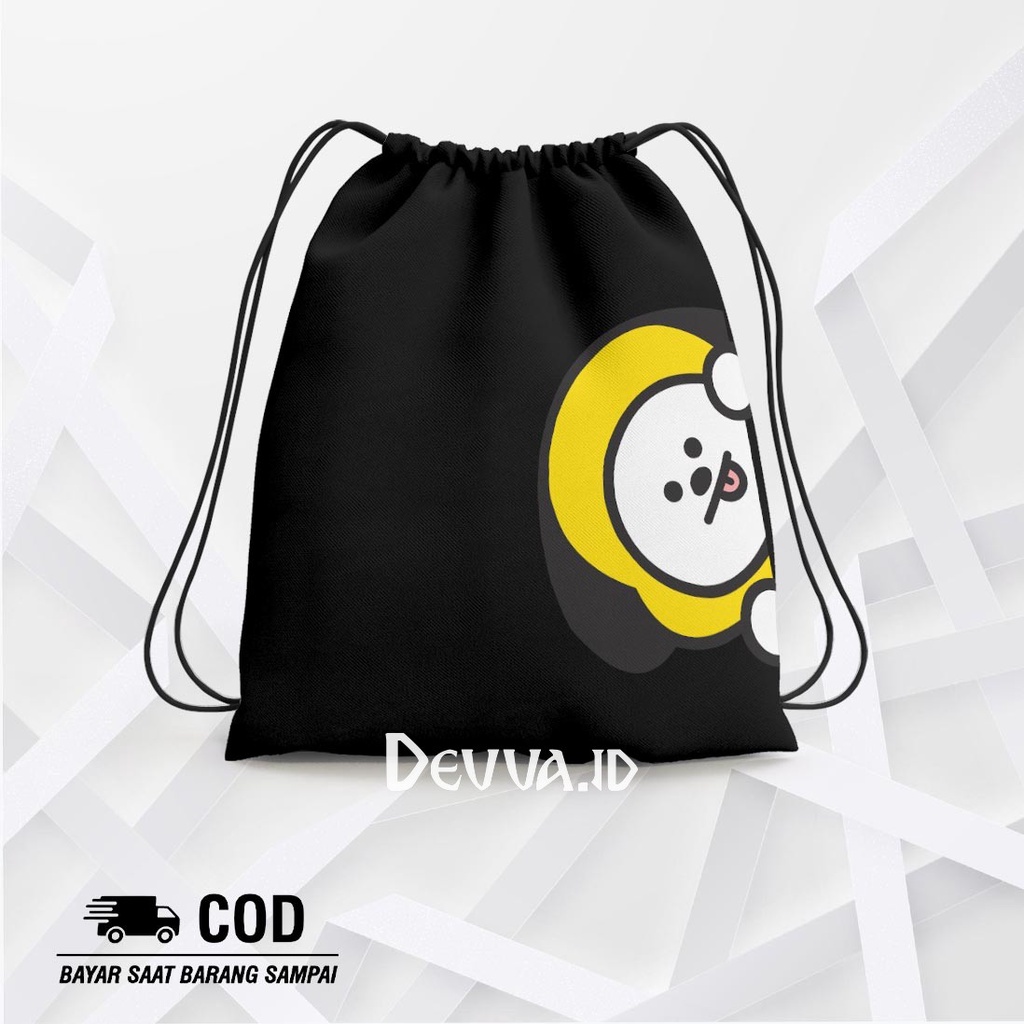 Tas Serut Peek Chimmy String Bag Bts Muat Banyak Barang Ukuran 36 X 31 Cm | Devva.Id