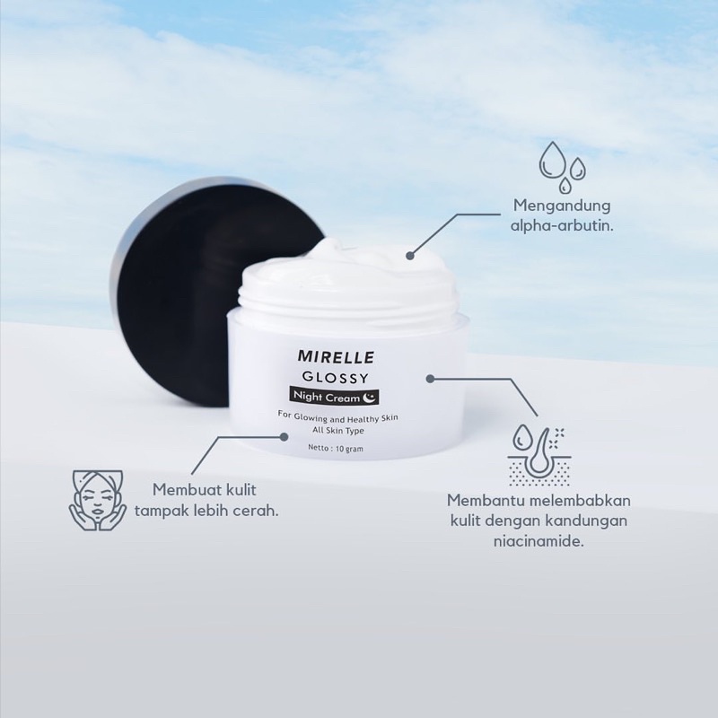 Mirelle glossy night cream