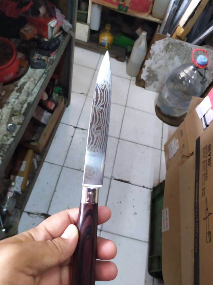 Pisau Dapur Chef Damascus Pattern - Pisau Dapur - Peralatan Masak - Pisau