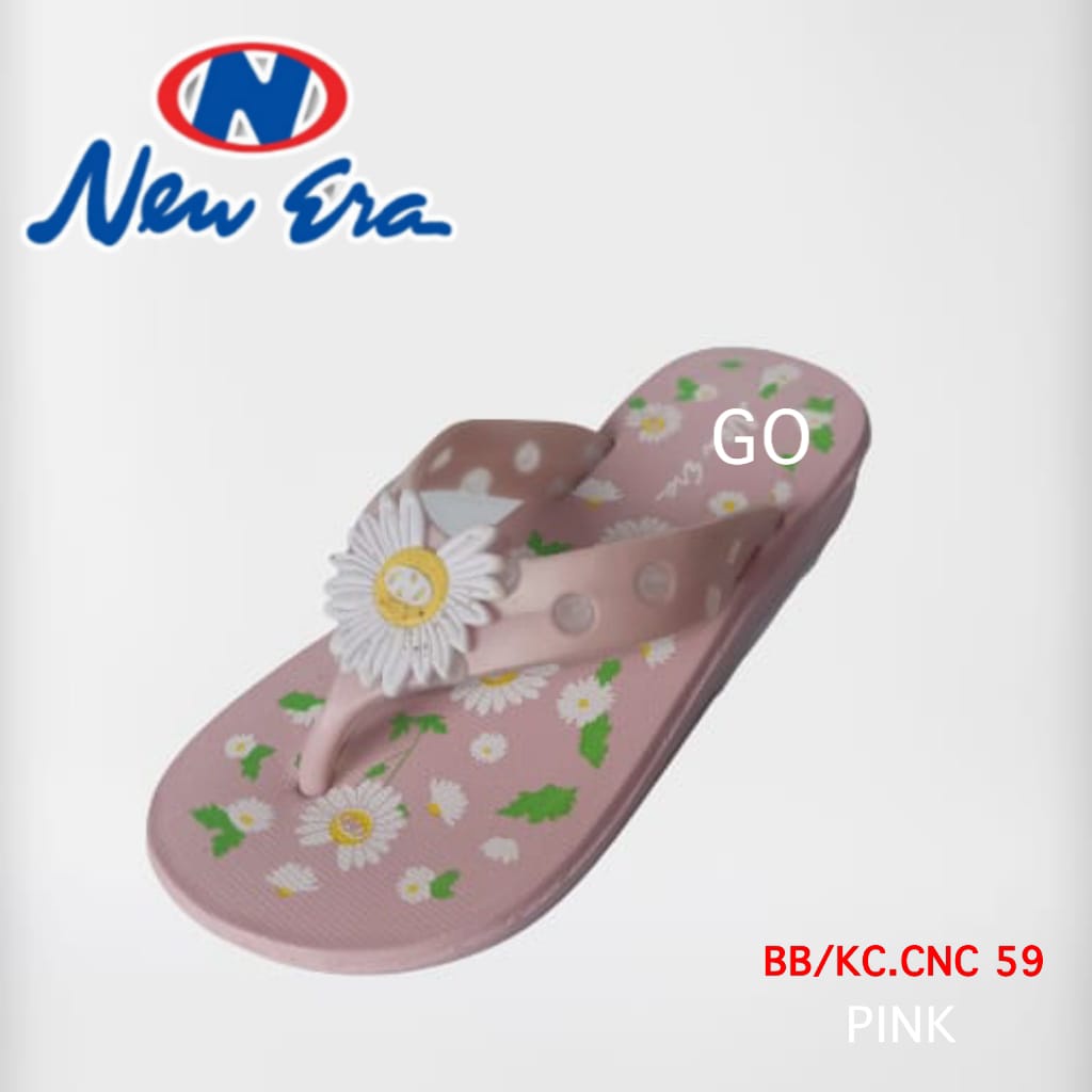 sogo NEW ERA BB/KC CNC 59 SUN Sandal Anak Perempuan Japit Bunga Matahari Sandal Karet Ringan Anti Slip Original