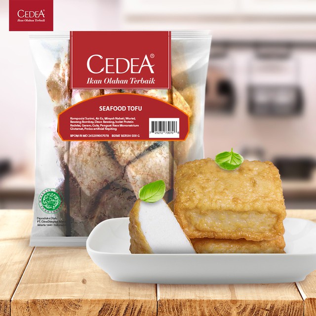 

Cedea Seafood Tofu 500gr Tahu Seafood