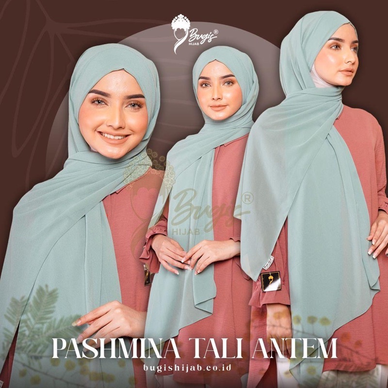 PASHMINA MALAYSIA PASHMINA POLOS CERUTY TALI ANTEM BUGIS HIJAB