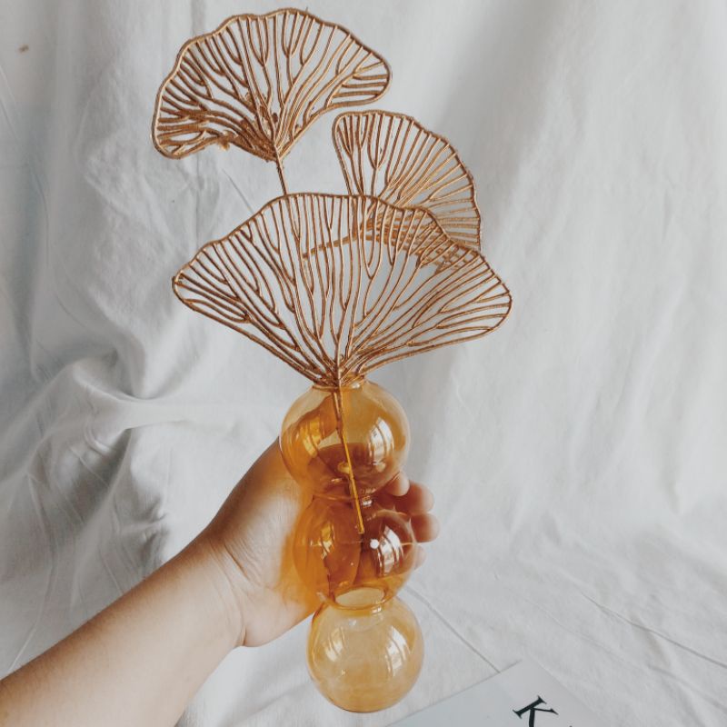 Bunga gold ginko, bunga plastik, bunga kering-3