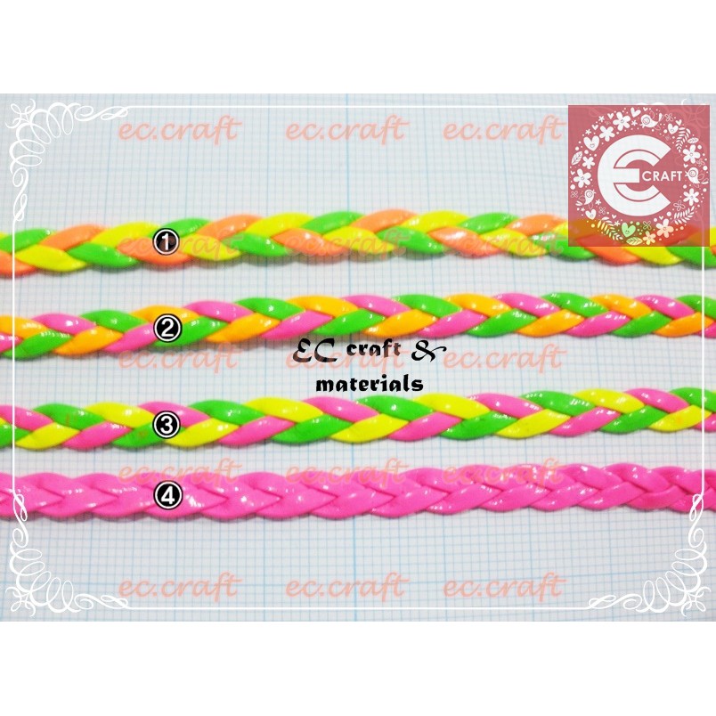 3 METER FLAT BRAIDED LEATHER PU 6MM BAHAN AKSESORIS GELANG TALI HANDMADE DIY