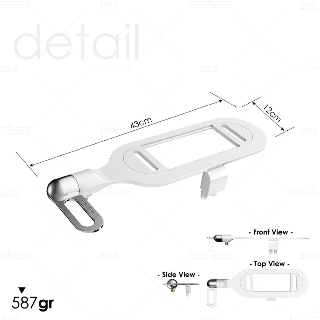 Jet Washer Toilet Equipment Semprotan Toilet Shower Spray 2 Mode Bidet Seat