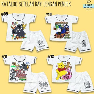 PROMO Setelan Baju  Anak Bayi  Lengan  Pendek  Set Kaos  