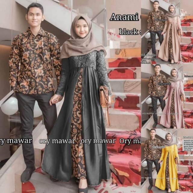 New Gamis Anami Couplebaju Pestabatik Modernbatik Kekinianhijabbaju Murah Wanitabaju Batik