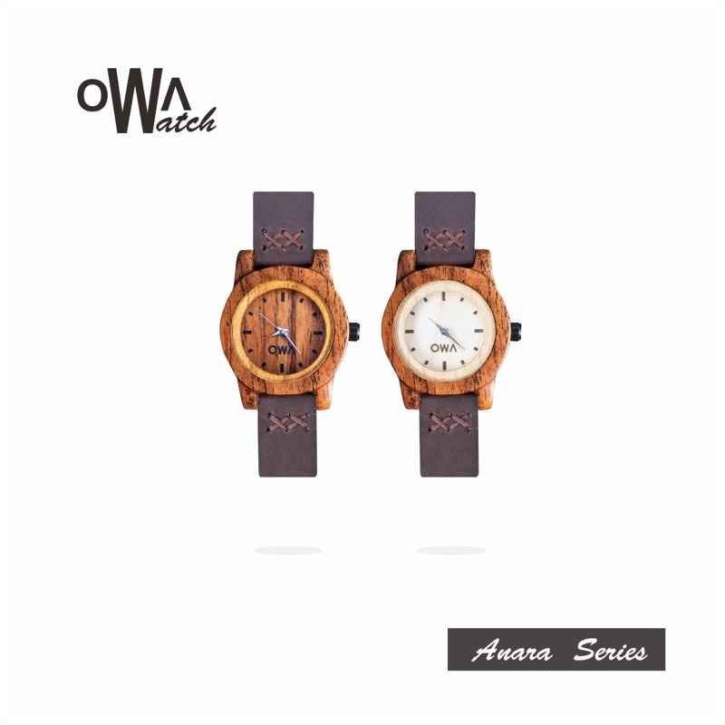 owa anara jam tangan wanita - jam tangan kayu - jam kayu - jam tangan analog - jam tangan unik - kad