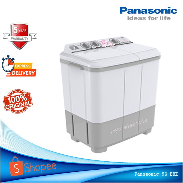 Mesin Cuci 2 Tabung Panasonic 96 BBZ2 Cuci dan Pengering Low Watt 9.5 KG