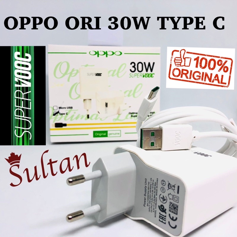 GROSIR CHARGER OPPO 30W SUPER VOOC TYPE C MICRO