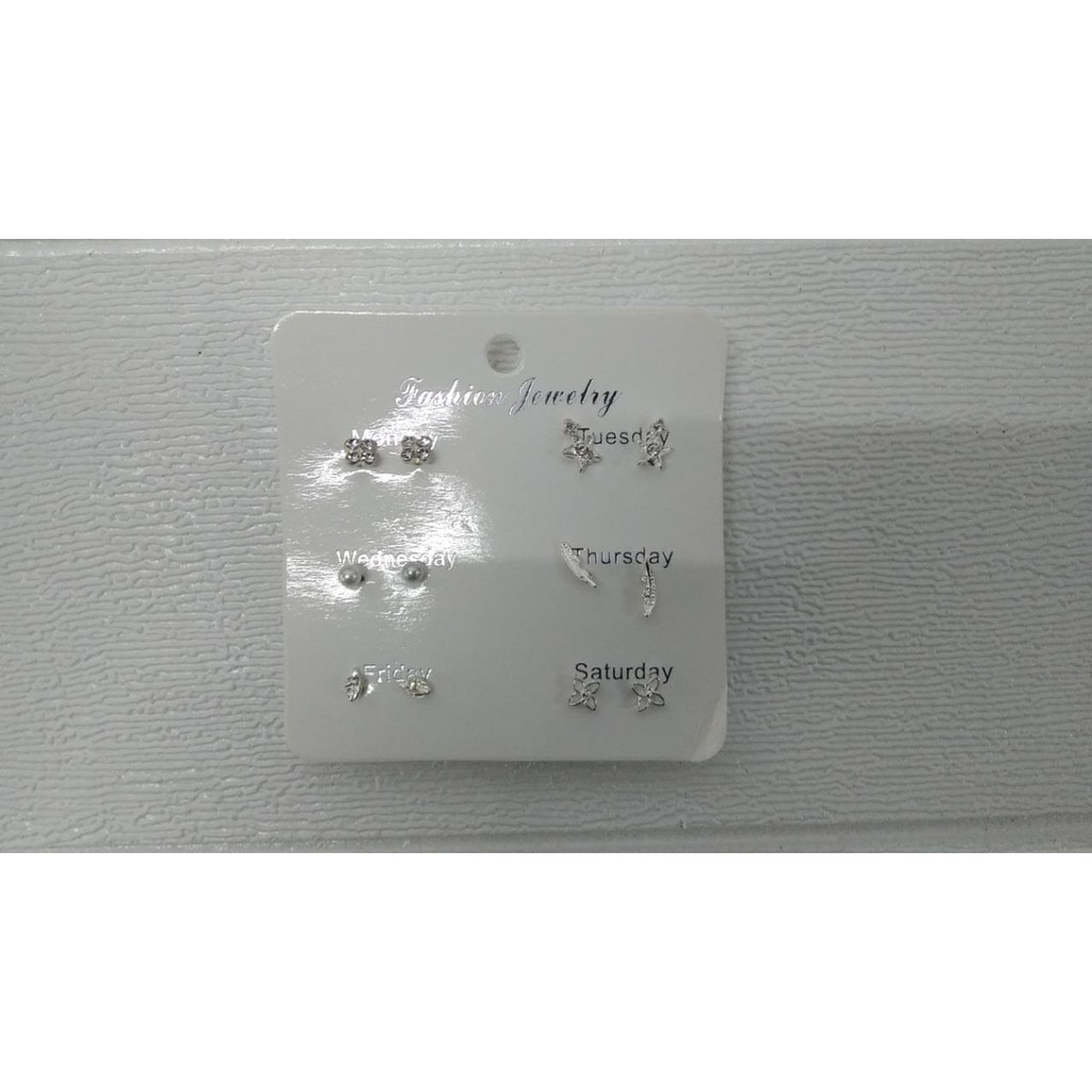 ❤️GTB❤️ A022 Anting Aksesoris Fashion Mutiara Earrings Wanita 6 Pasang Tusuk Simple GayaKorea import-13