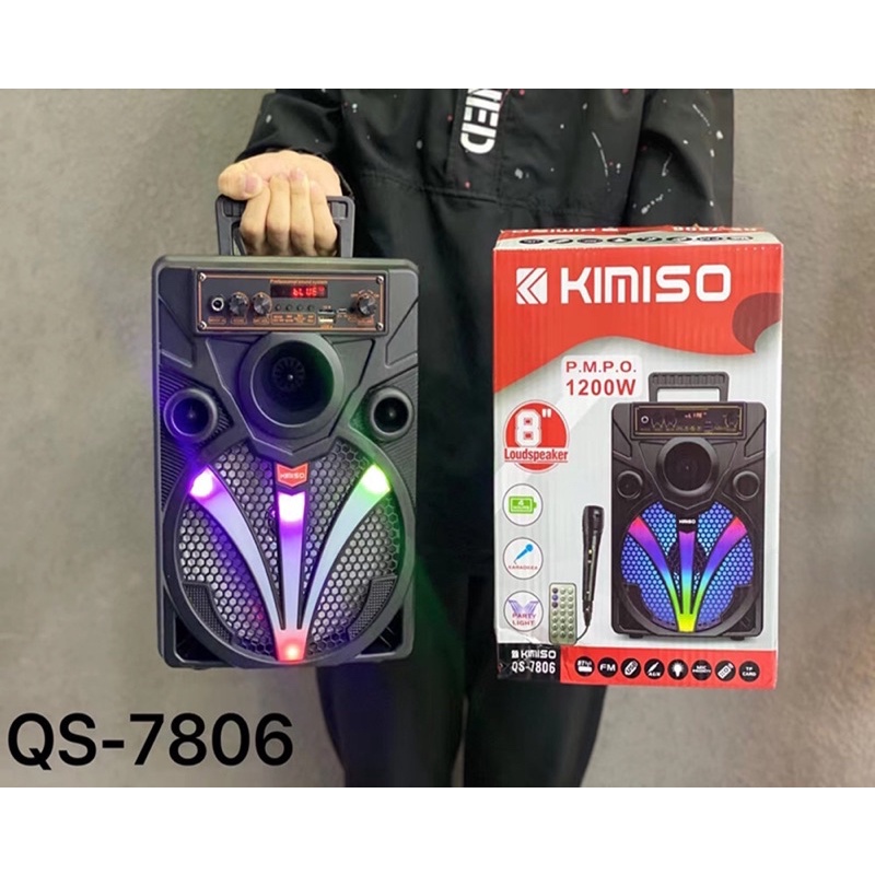 Speaker Bluetooth Portable Karaoke Kimiso Qs-7806 8,5 Inch With Mic Karaoke PROMO SEN-AB