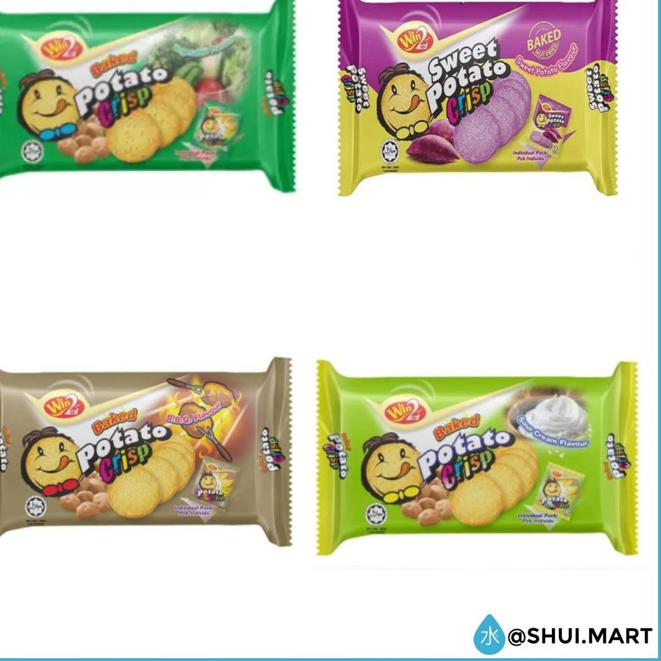 

READY STOCK!!!! WIN2 WIN WIN WINWIN BAKED POTATO CRISP / KERIPIK KENTANG BBQ VEGETABLE UBI MANIS SWE