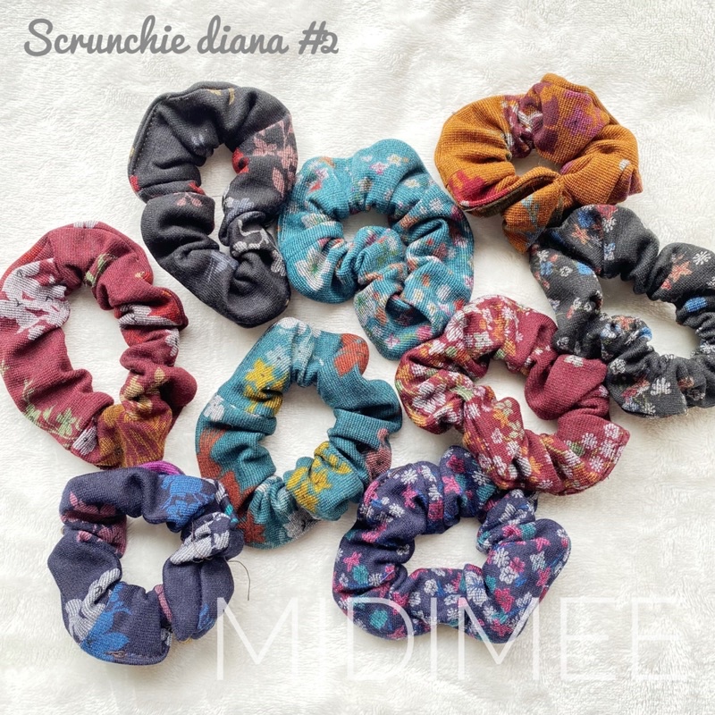 SCRUNCHIE DENIM DIANA ikat rambut /cepol hijab JUMBO