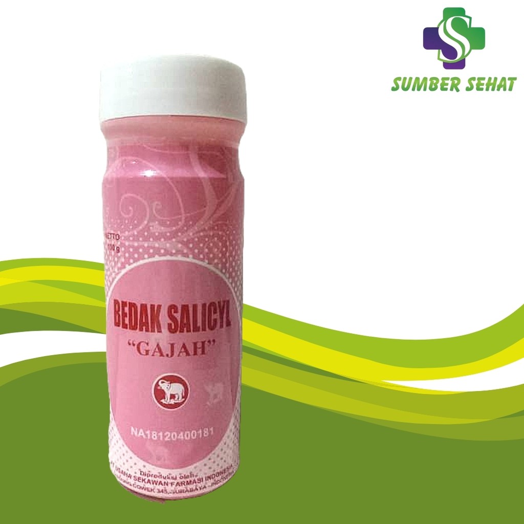 BEDAK SALICYL NON MENTHOL GAJAH BOTOL 100 GRAM