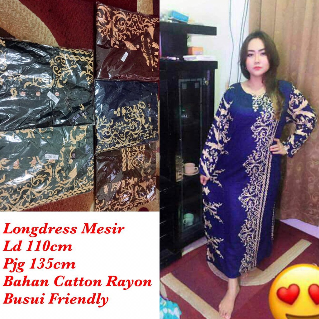 Daster Longdress terbaru bahan katun rayon (COD)-Refanstore