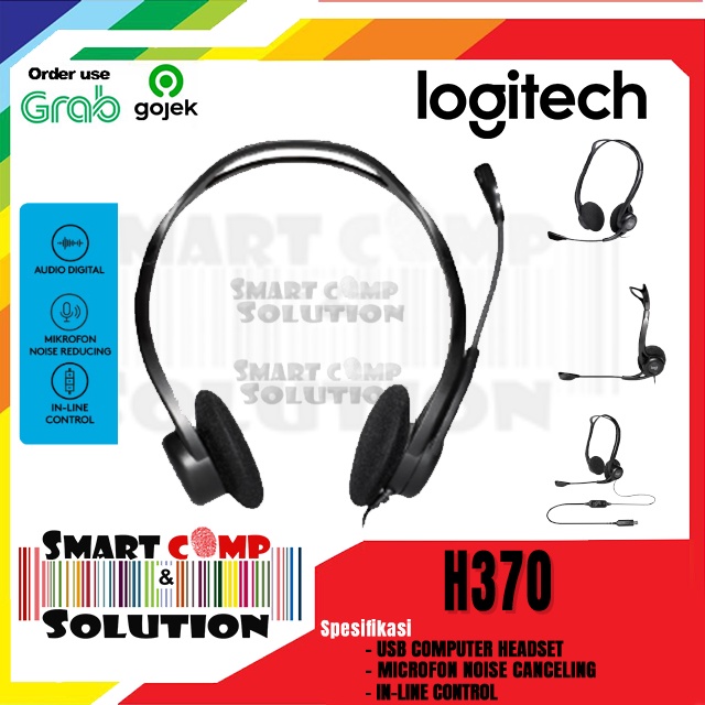 Headset Mic Stereo USB - Logitech H370 / H-370 Microphone Wired