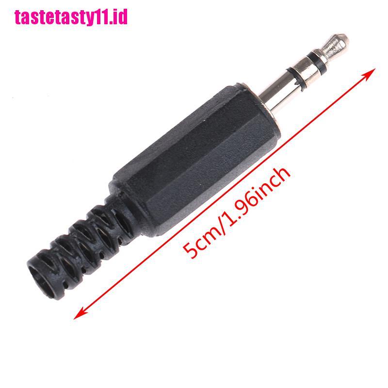 Konektor Jack Audio Male Mono Stereo 3.5mm 3 Tiang Untuk Headphone