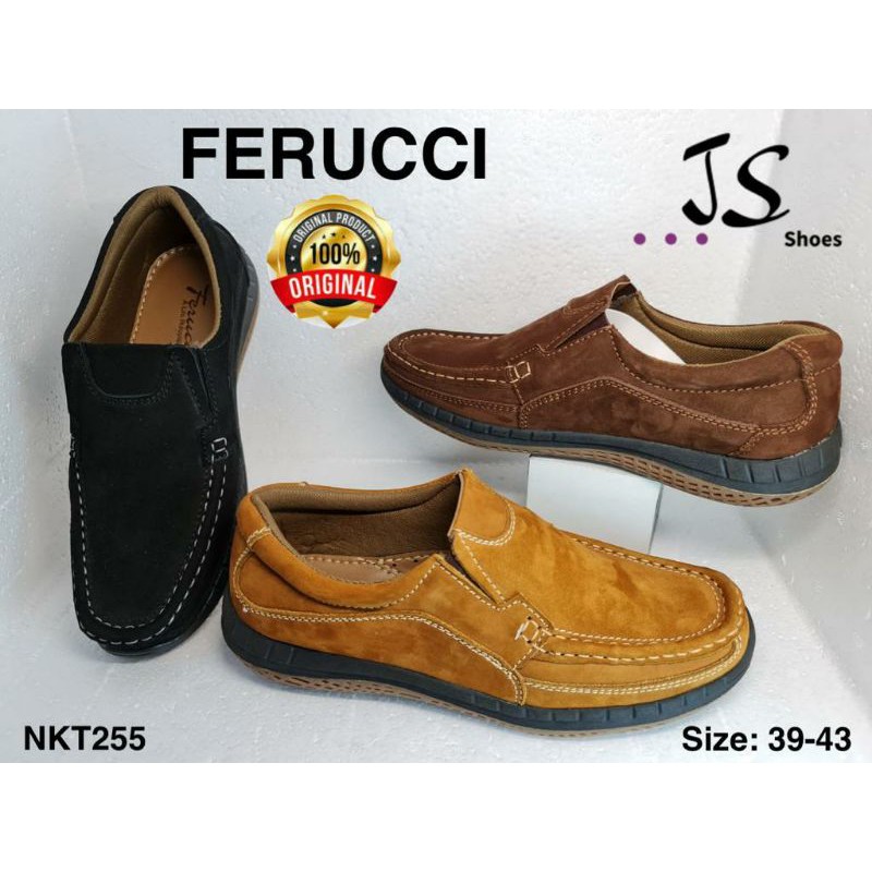 FERUCCI NKT 255 -  SEPATU CASUAL KULIT BAHAN NOBUCK PRIA DEWASA FERUCCI ORIGINAL