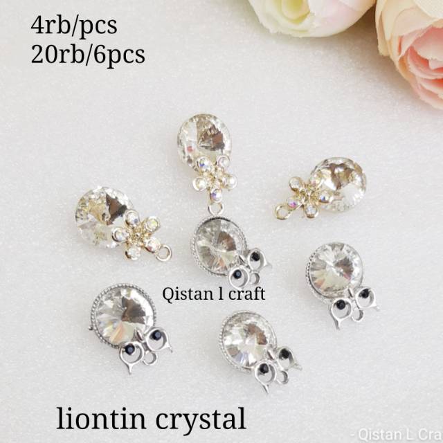 6pcs Liontin mix crystal