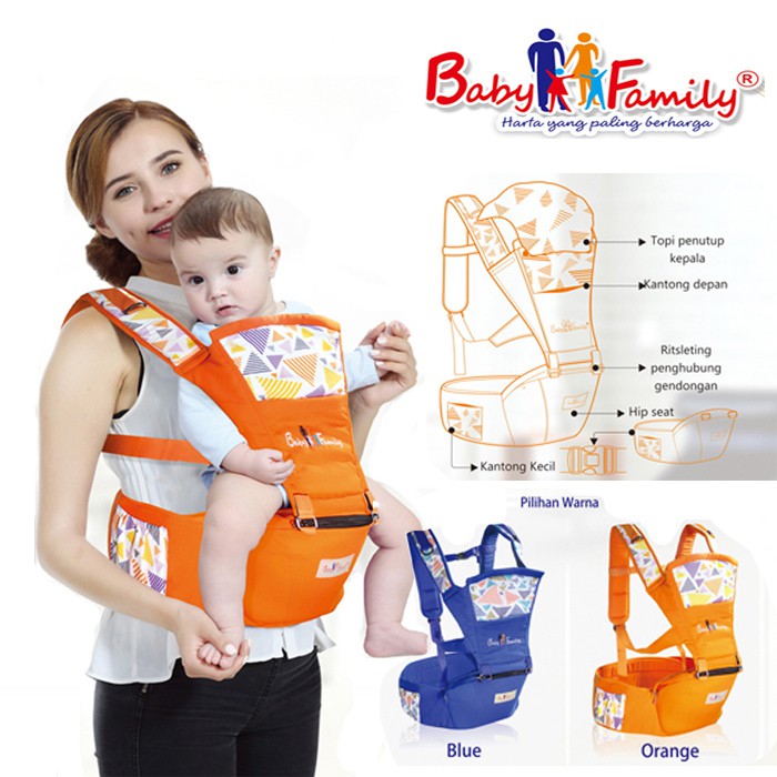 Gendongan Bayi Depan Hipseat Hip Seat Baby Scots Baby Family BFG4102, BFG2101