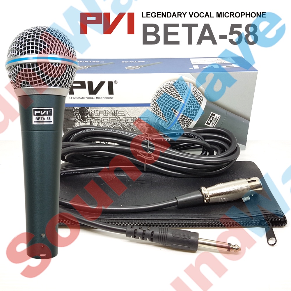 PVI BETA 58 ORIGINAL MIC MIK MICROPHONE MIKROFON KABEL BETA58