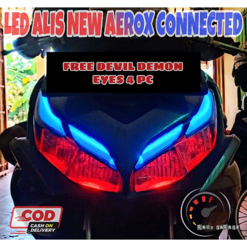 sepaket lampu alis lampu led motor yamaha aerox connected aerox 2020 aerox 2021 aerox 2022 free devi