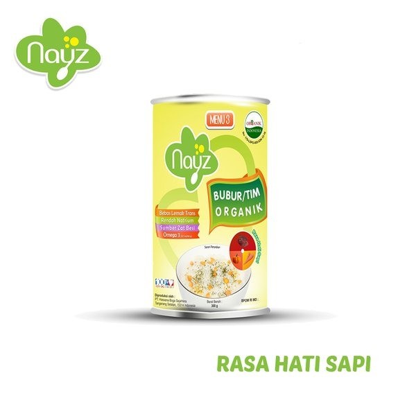 Nayz Bubur Bayi Tim Organik 150gr Kemasan Kaleng