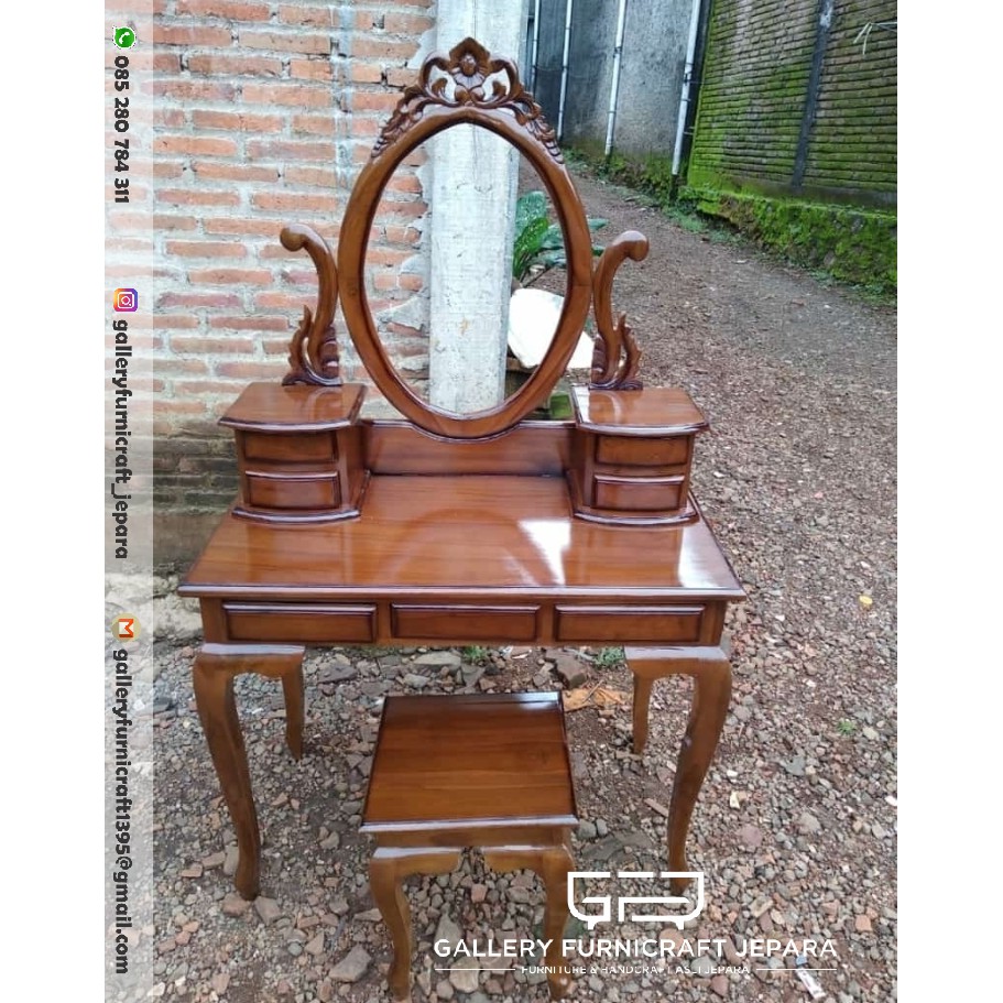 Tolet Rias Ukir Kayu Jati