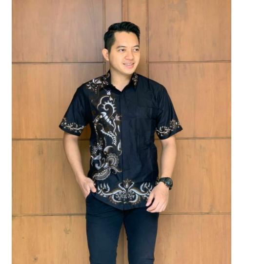 LANGSUNG ATC.. FLASH SALE 3.3 SHOPEE~Kemeja Batik lengan pendek hem batik tatto ukir warna baju bati