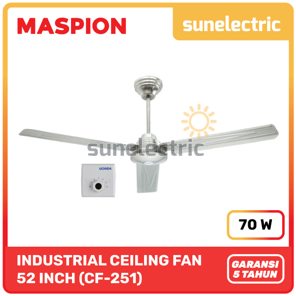 Maspion 52" / 130 cm Kipas Angin Plafon Industrial / Ceiling Fan Uchida CF-251 / CF251 / CF 251