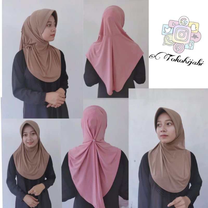 Hijab Instan Kancing Belakang Model Rabbani