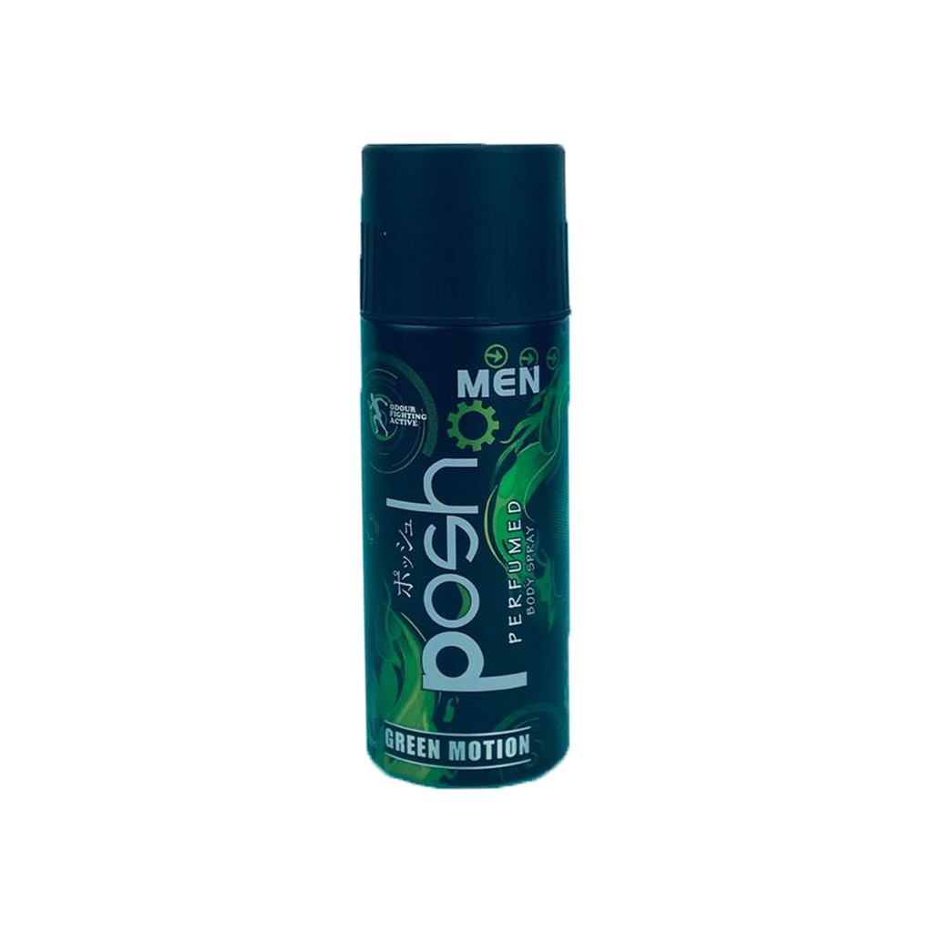 Posh Men Perfumed Body Spray / Minyak Wangi / Green Motion / 150ml