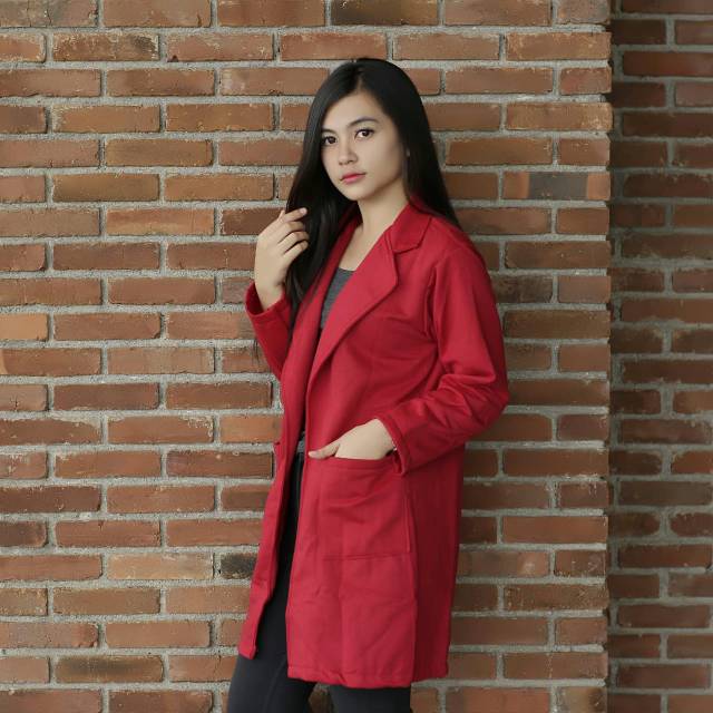 Colour Blazer || Women Top Blazer || Sweater wanita leren #COB