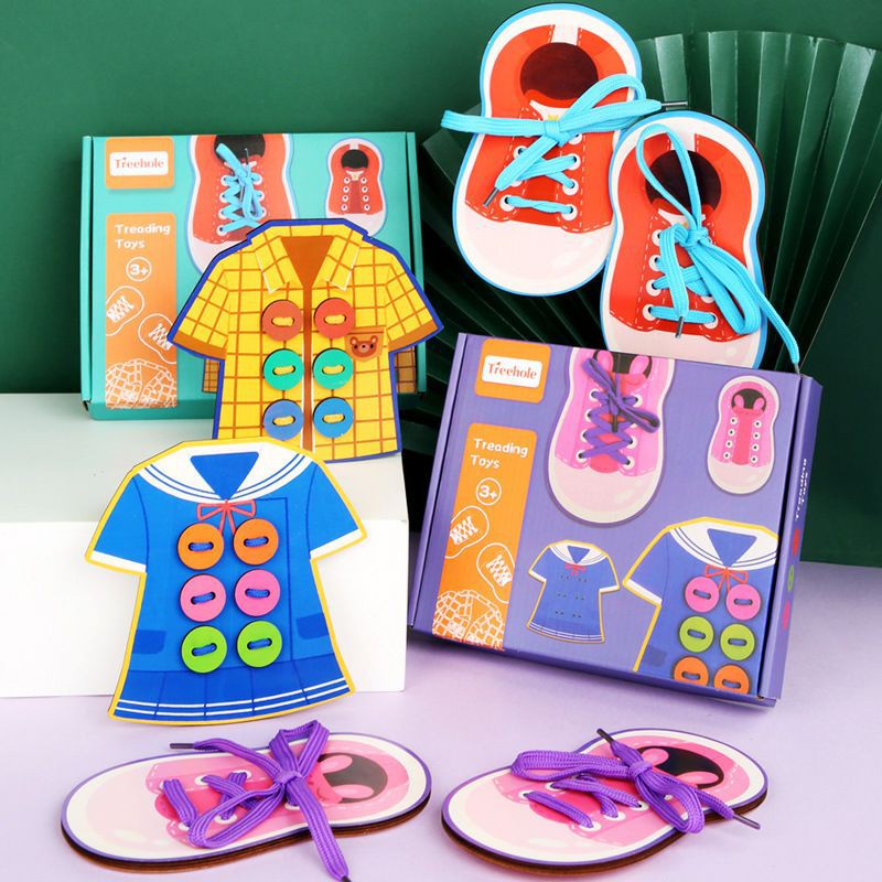 HZ MAINAN EDUKASI MONTESSORI MERONCE 1 SET BAJU DAN SEPATU  / TREEHOLE TREADING TOYS